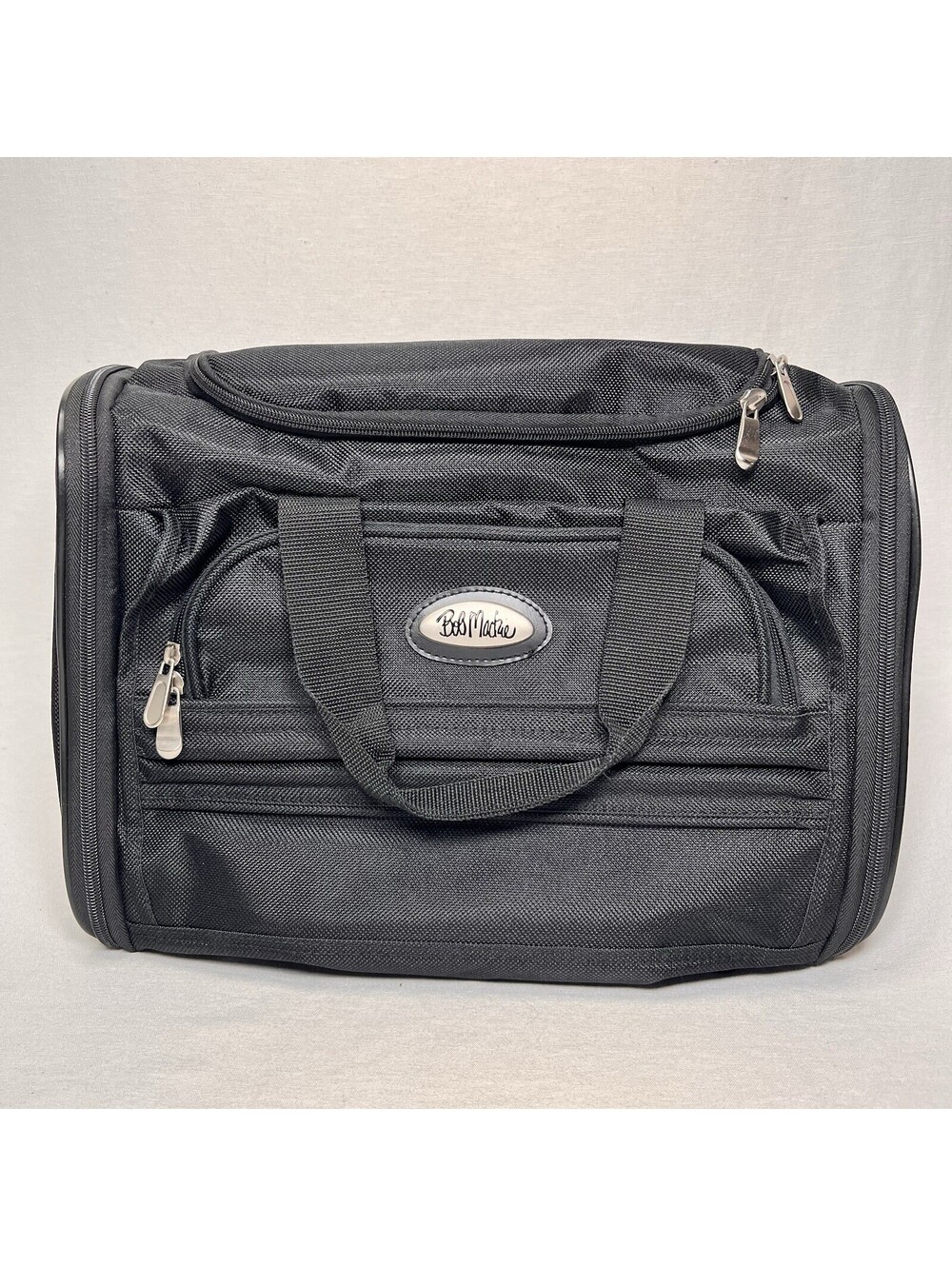 Bob Mackie Black Double Handle Carryon Tote Shoulder Bag New W/O Tags